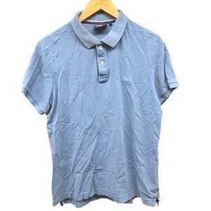 Superdry Men's 2XL Polo Shirt Blue Embroidered Logo Cotton Casual Fits L